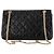 CHANEL - Borsa a tracolla 2.55 Jumbo Chanel in pelle stropicciata nera Nero - vista 3