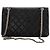 CHANEL - Borsa a tracolla 2.55 Jumbo Chanel in pelle stropicciata nera Nero - vista 3