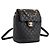 CHANEL - Classic/Timeless Chanel Rucksack aus schwarzem glattem Leder - Ansicht 2