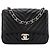 CHANEL - Borsa a tracolla Classique/Timeless Mini Square Chanel in pelle caviar nera Nero