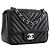 CHANEL - Borsa a tracolla Classique/Timeless Mini Square Chanel in pelle caviar nera Nero - vista 2