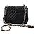 CHANEL - Borsa a tracolla Classique/Timeless Mini Square Chanel in pelle caviar nera Nero - vista 3