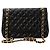 CHANEL - Borsa a tracolla Classique/Timeless Jumbo Chanel in pelle liscia nera Nero - vista 3