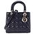 Autre Marque DIOR - Borsa a mano Lady Dior Medium in pelle cannage verniciata blu navy