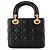 Autre Marque DIOR - Borsa a tracolla Lady Dior Mini in pelle cannage nera Nero - vista 3