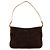 Céline CELINE - Sac à épaule Celine en daim empreinte monogramme triomphe marron vintage