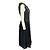 Vestido Adam Lippes Black / White / Blue / Navy Multi plissado em chiffon de seda e tweed de lã Multicor - vista 2