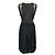 Vestido Adam Lippes Black / White / Blue / Navy Multi plissado em chiffon de seda e tweed de lã Multicor - vista 3