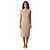 Vestido midi sin mangas de lana Tan Jil Sander Camello - vista 7