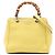 Borsa Gucci Mini Bamboo Shopper in pelle di vitello gialla Giallo