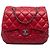 Borsa a tracolla Chanel Medium Quilted Lambskin 3 Accordion Flap Rossa Rosso