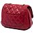 Borsa a tracolla Chanel Medium Quilted Lambskin 3 Accordion Flap Rossa Rosso - vista 2