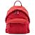 Red Chanel Quilted Canvas Front Pocket Fringe Backpack