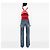 Red Chanel Quilted Canvas Front Pocket Fringe Backpack - view 6