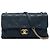 Borsa a tracolla Chanel Jumbo Quilted in vitello blu con tripla cucitura