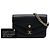 Bolsa de cintura Chanel CC Chevron em pele de carneiro com aba dupla envelope, Preta Preto - vista 7