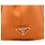 Prada Small Canvas Canapa Logo Tote Satchel Orange - Ansicht 5
