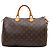 Borsa Boston Louis Vuitton Monogram Speedy 35 Marrone
