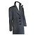 Autre Marque Abrigo largo de lana tweed en espiga Exaltation Negro Blanco