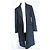 Autre Marque Abrigo largo de lana tweed en espiga Exaltation Negro Blanco - vista 7