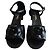 Chanel Sandali Camélia Pelle Nera Nero