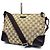 Borsa a tracolla Gucci GG Canvas e pelle nera Nero