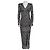 Balmain Maxikleid Schwarz mit Kristallbesatz XS Pre-owned
