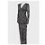 Balmain Maxikleid Schwarz mit Kristallbesatz XS Pre-owned - Ansicht 2