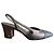 Chanel Slingback Pumps aus metallgrauem Echsenleder Metallisch