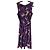 Autre Marque Kenneth Cole New York Midi-Kleid mit Blumenprint Mehrfarben Lila