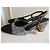 Chanel Slingback Tweed e Paillettes Argentate 38.5 Nero Silver hardware - vista 3