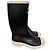 Botas de lluvia Chanel de goma negra logo CC - Talla 39 Negro Blanco