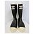 Botas de lluvia Chanel de goma negra logo CC - Talla 39 Negro Blanco - vista 2