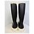 Botas de lluvia Chanel de goma negra logo CC - Talla 39 Negro Blanco - vista 3