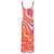 Autre Marque 8By Yoox Strick-Midikleid mit Wirbelprint Pink Orange Hellblau