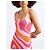 Autre Marque 8By Yoox Strick-Midikleid mit Wirbelprint Pink Orange Hellblau - Ansicht 2