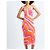 Autre Marque 8By Yoox Strick-Midikleid mit Wirbelprint Pink Orange Hellblau - Ansicht 3