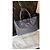 Longchamp Roseau Saco Cabas Couro Efeito Croco Azul escuro - vista 2
