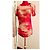 Isabel Marant Tie-Dye Mini-Kleid aus Baumwolle Rot Beige Orange - Ansicht 8
