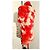 Isabel Marant Tie-Dye Mini-Kleid aus Baumwolle Rot Beige Orange - Ansicht 9