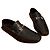 Mocassini Gucci in Pelle Marrone con Morsetto Argento Marrone scuro