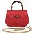 Borsa a tracolla con catena 2-Way Gucci Bamboo Rosso