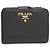 Cartera bi-fold Prada de piel negra Negro