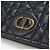 Portafoglio bi-fold Christian Dior Caro in pelle nera Nero - vista 6