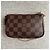 Louis Vuitton Mini Pochette Accessoires Damier Ebene Marrone - vista 4