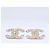 Pendientes Chanel B25P Rhinestone Coco Mark Dorado - vista 3