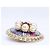 Broche redonda Chanel A15S em tweed e pérolas Gripoix com logo Coco Mark Dourado - vista 4