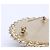 Broche redonda Chanel A15S em tweed e pérolas Gripoix com logo Coco Mark Dourado - vista 7