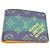 Louis Vuitton Monogram Heritage Portefeuille Slender Bi-fold Wallet Green Orange Navy blue