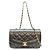 Borsa a tracolla Chanel A01164 Diana 22 in pelle d'agnello matelassé nera Nero